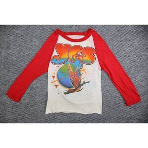 Vintage 1978 Yes Band Raglan T-Shirt MSG Tour 3/4 Sleeve Thin Cotton XS